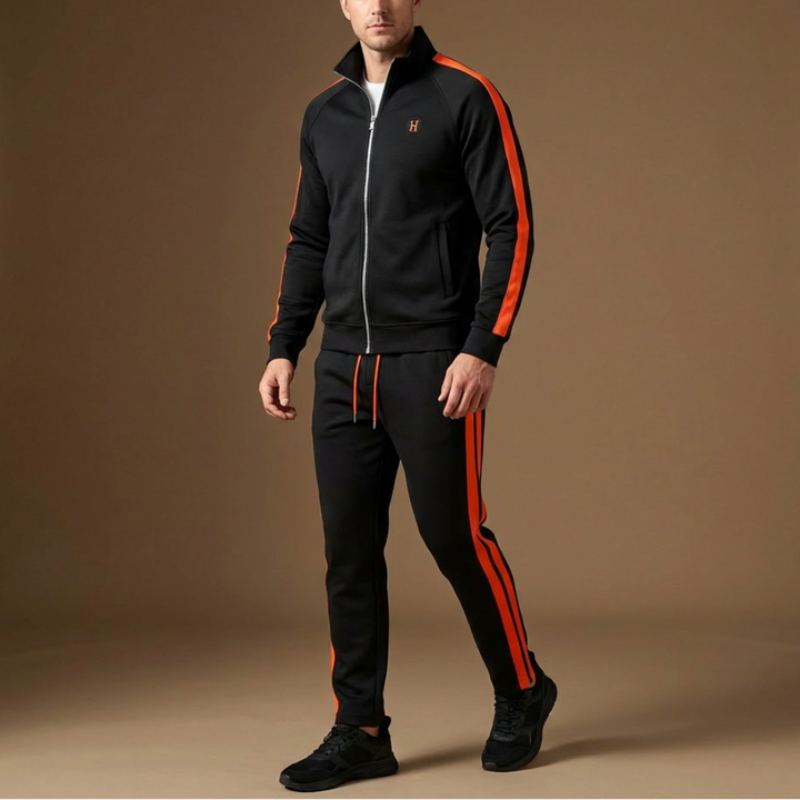Men’s Embroidered Two-Piece Tracksuit Set