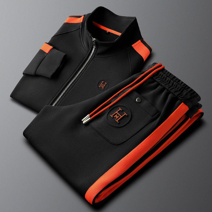 Men’s Embroidered Two-Piece Tracksuit Set