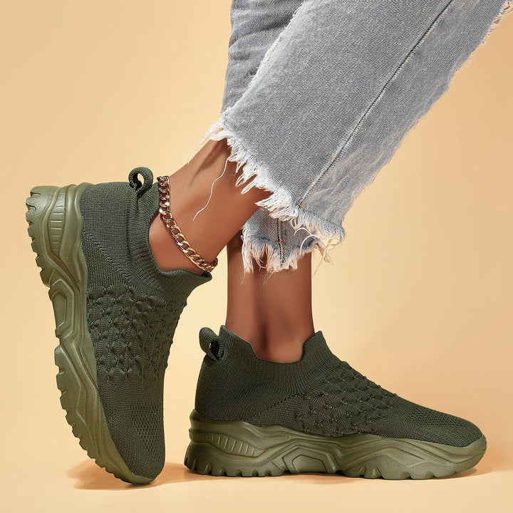 Unisex Ortho Cloud Slip-On Shoes - Ultimate Comfort in Olive Green