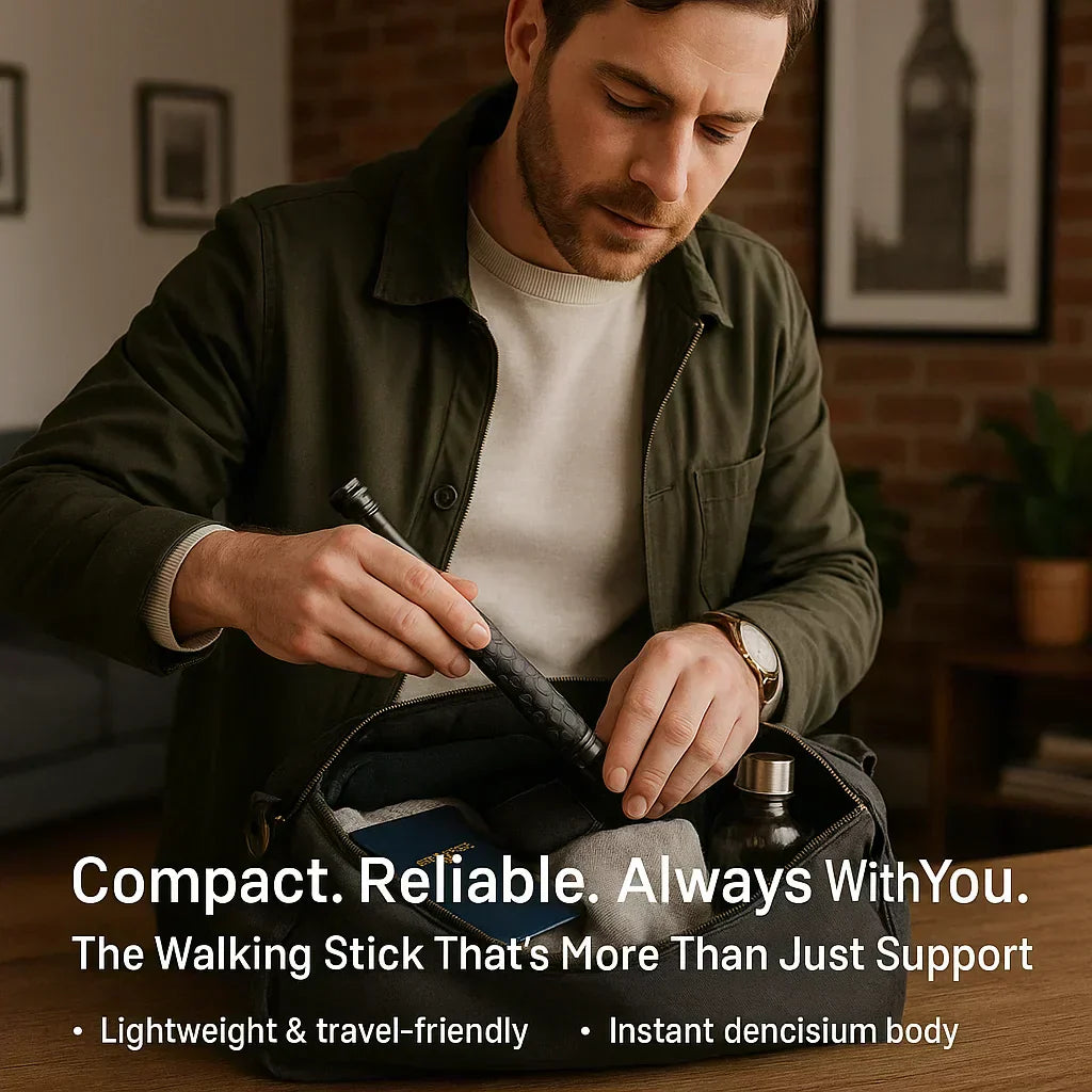 Unisex Self-Defense Walking Stick - Automatic & Anti-Slip Grip