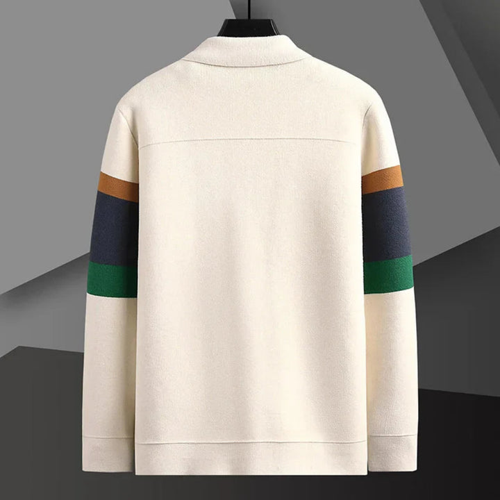Men’s  Striped Knit Cardigan Sweater