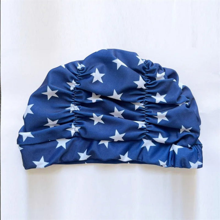 Women's Stretch Turban Swim Cap for Long Hair
