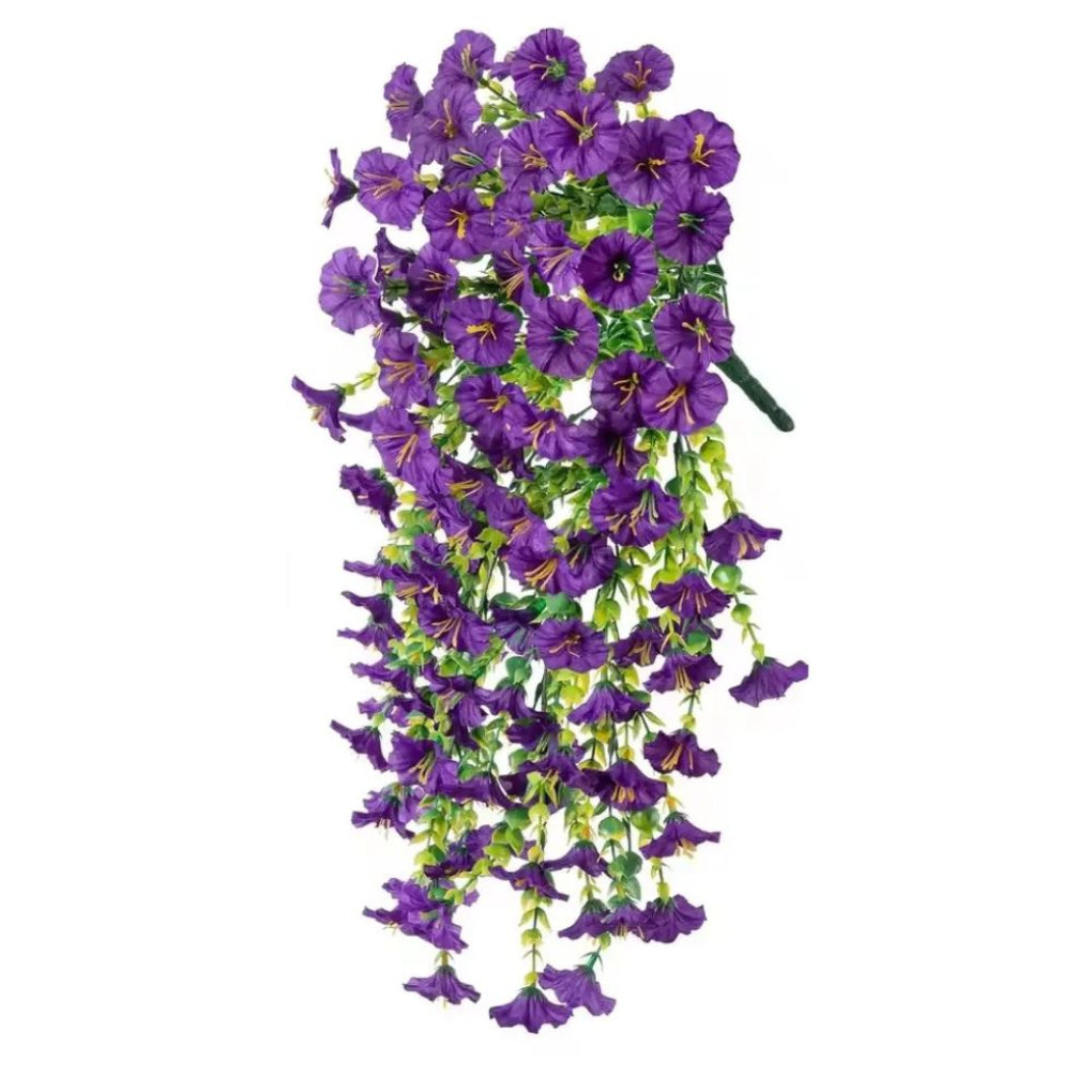 UV Resistant Artificial Morning Glory Flower Hanging Decor